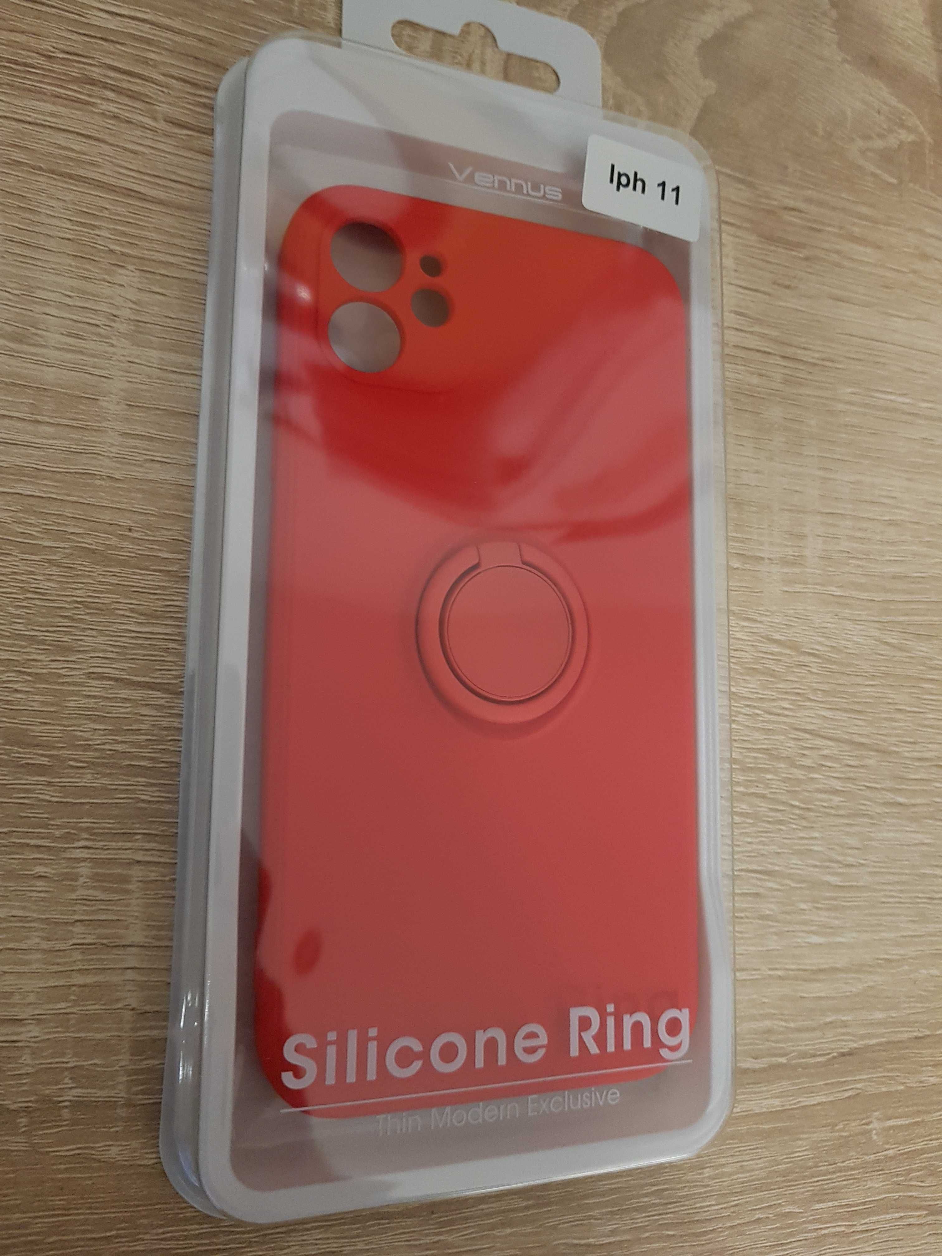 Etui Vennus Silicone Ring do Iphone 11 Czerwony