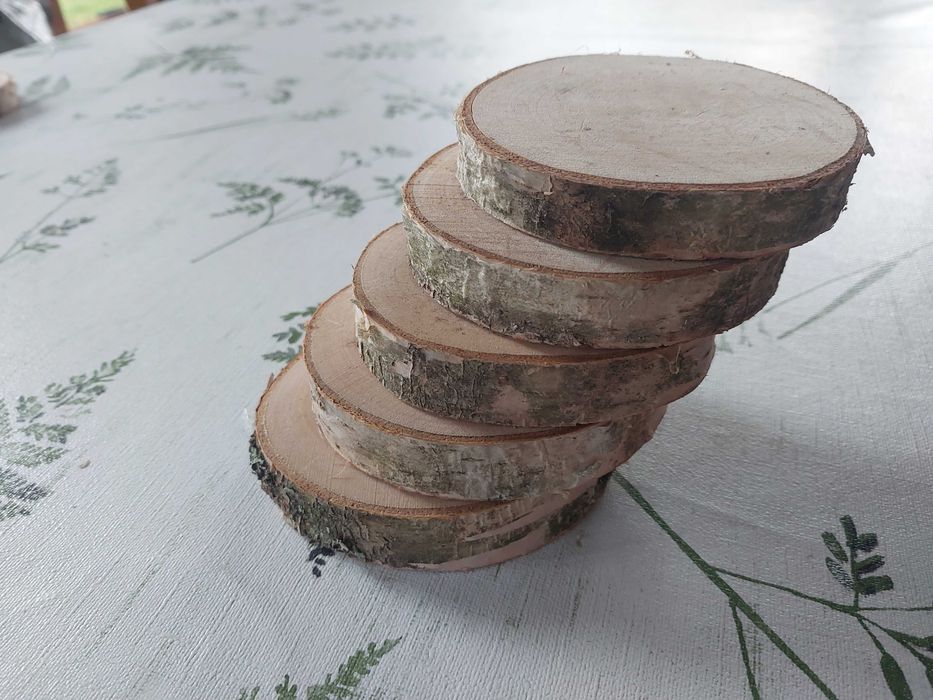 Plastry brzozy  7-8.5cm szlifowane