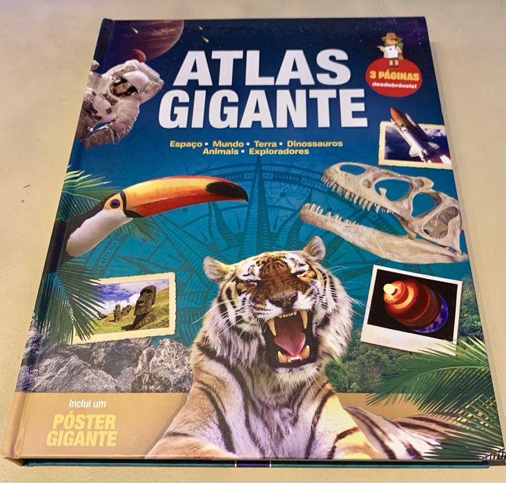 Atlas gigante, espaço.mundo.terra.animais.