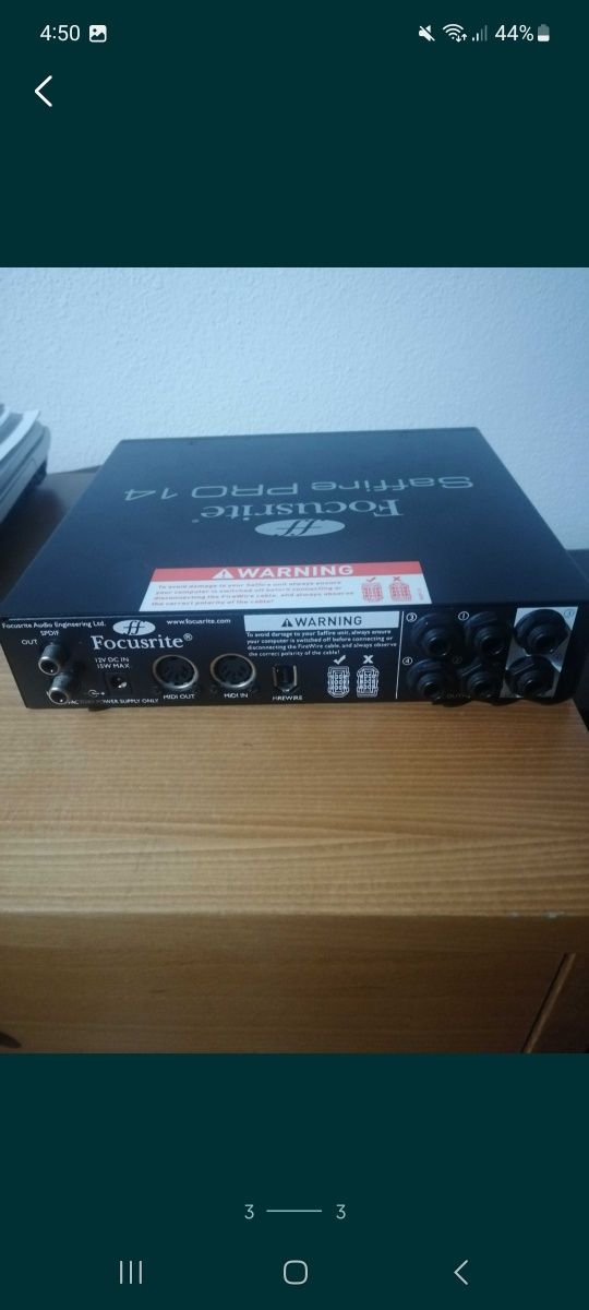 Placa de som Focusrite Saffire