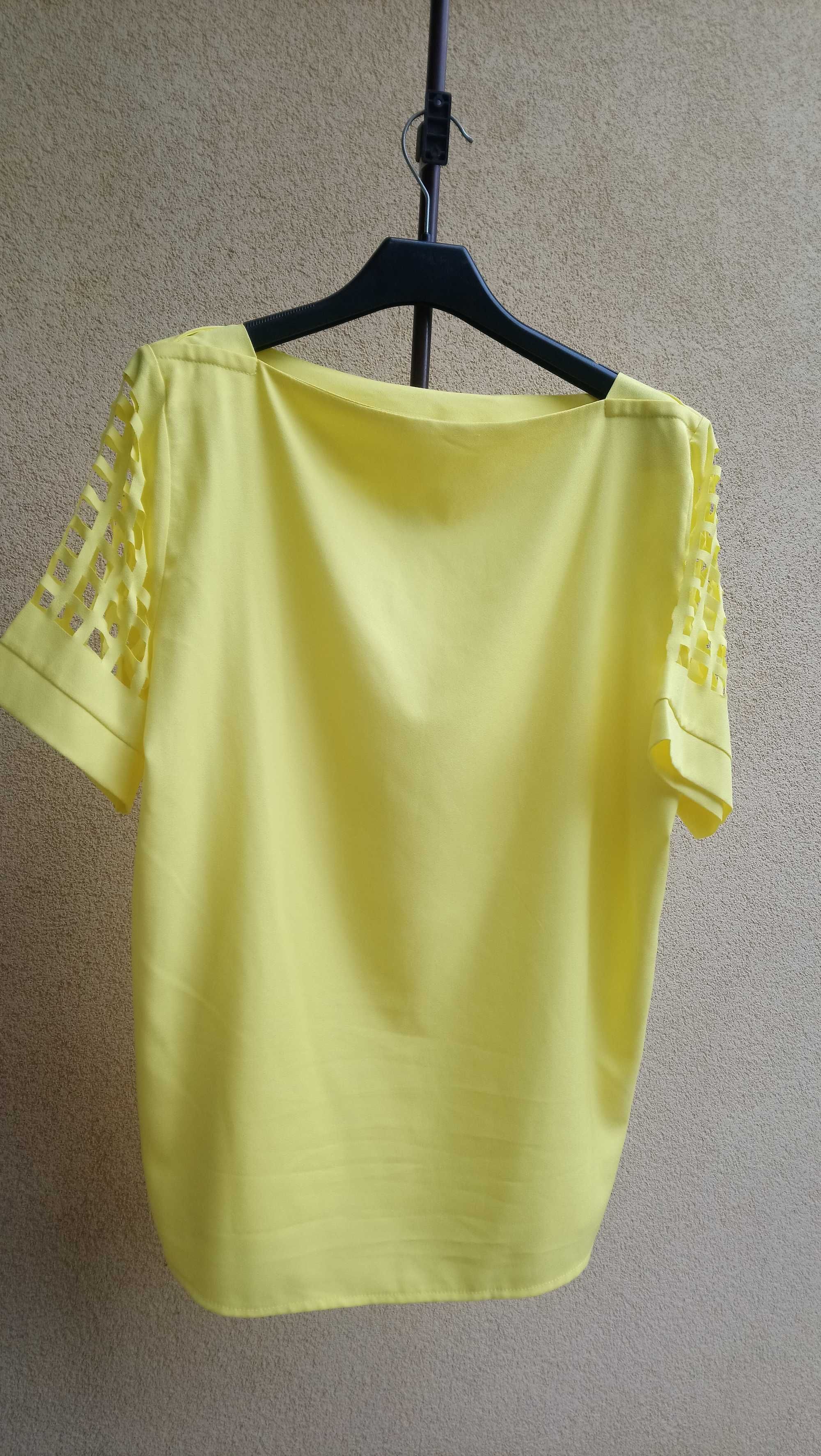 bluzka elegancka ma ozdobne rękawy rozm -XL  nowa  Tanio