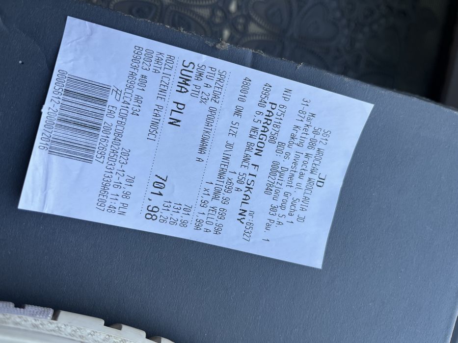 New balance 550 kolor fioletowy