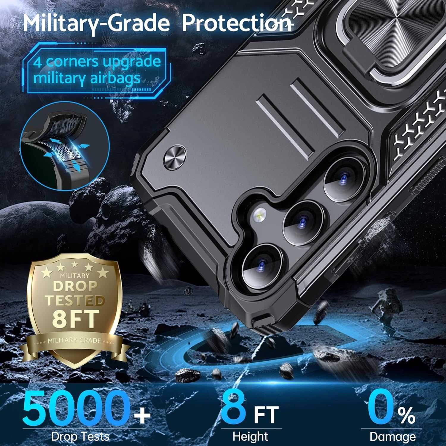 Etui Pancerne do Samsung Galaxy S24 + Szkło Hartowane