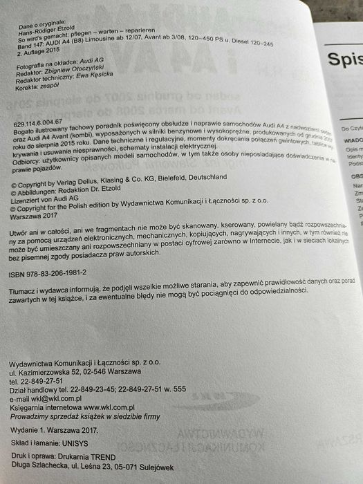 książka H.R. Etzold - Audi A4 Sam naprawiam samochód