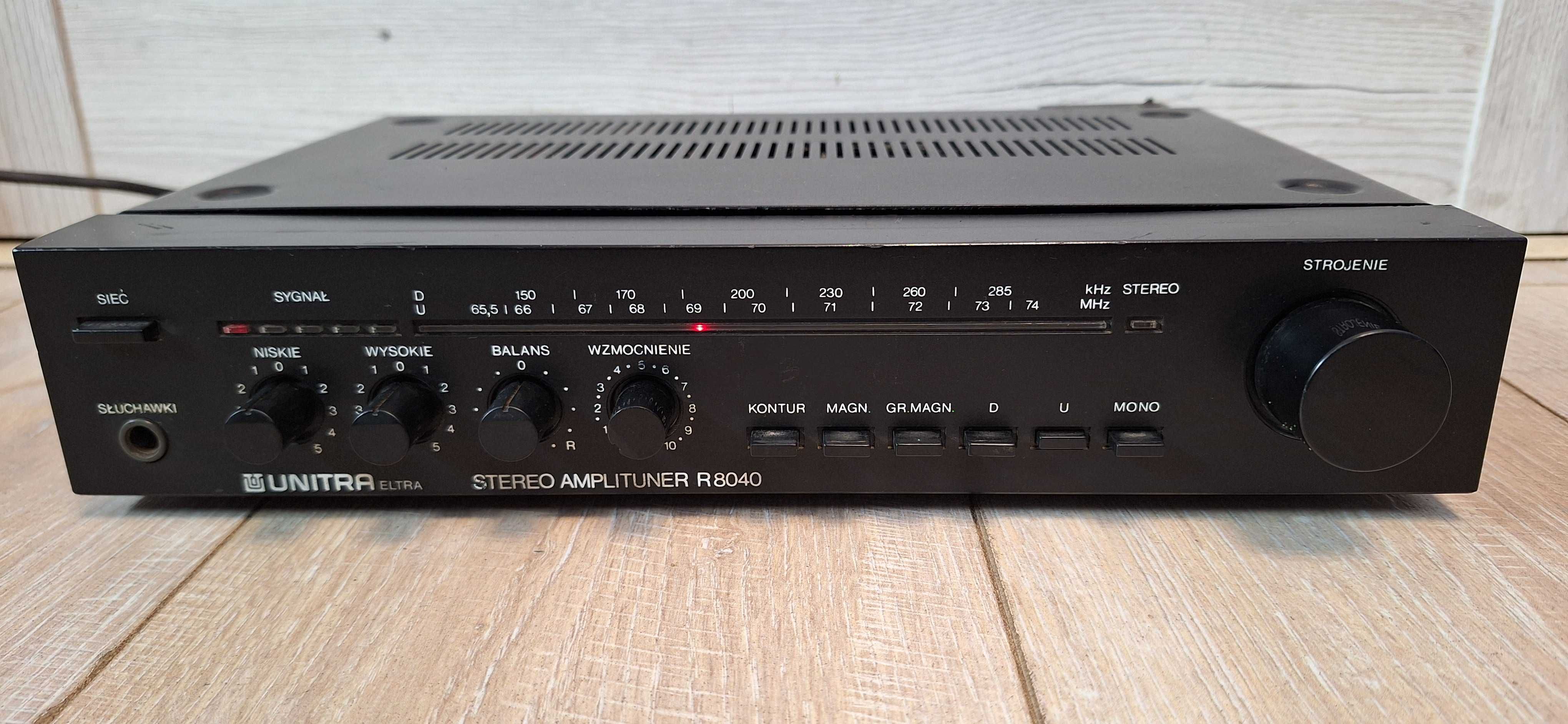 Amplituner Unitra R 8040 Czarny ! BDB STAN 100 % SPRAWNY! PRZESTROJONY