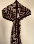 Szalik Versace Jeans Couture, zloto-czarny,  37x200 cm