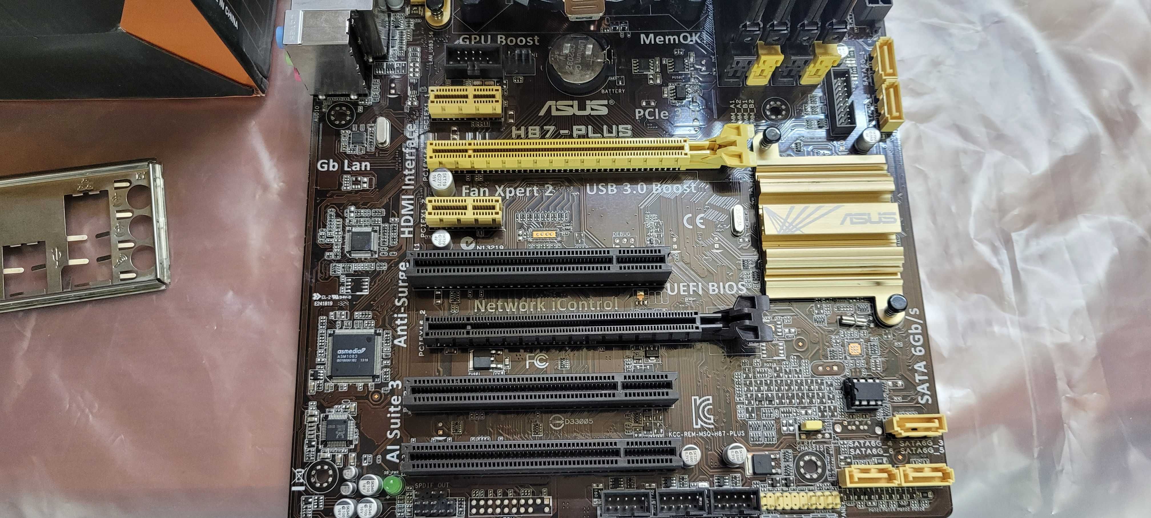 Ігровий комплект s1150 ASUS H87-PLUS + I7 4771 4/8X3.5GHz + 16GB DDR3