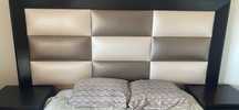 Stylish headboard, 2 side tables and a dressing table