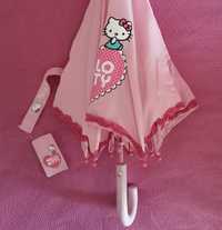 Guarda-chuva rosa para criança da Hello Kitty