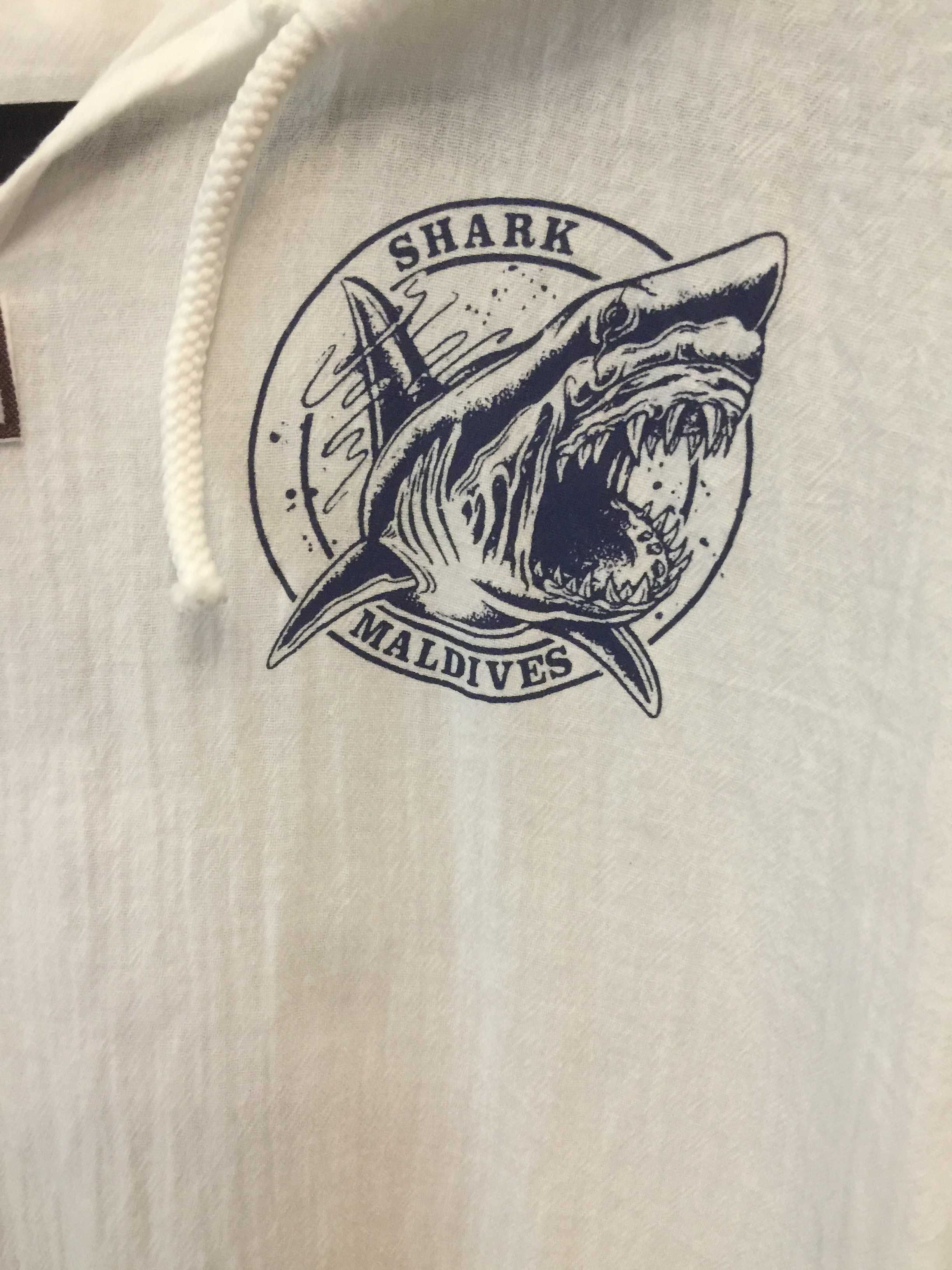 Модная лёгкая  блузка туника худи SHARK Мaldives