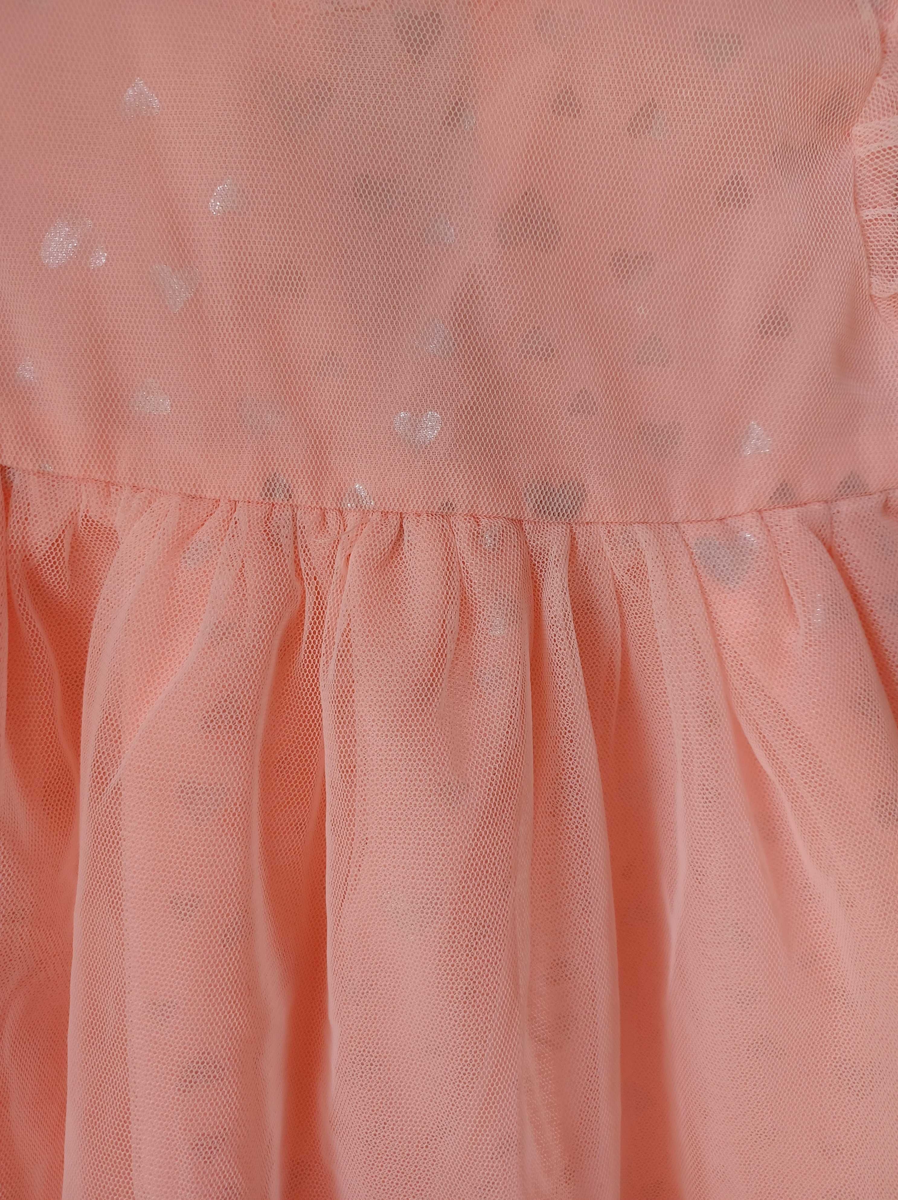 Letnia, brzoskwiniowa sukienka