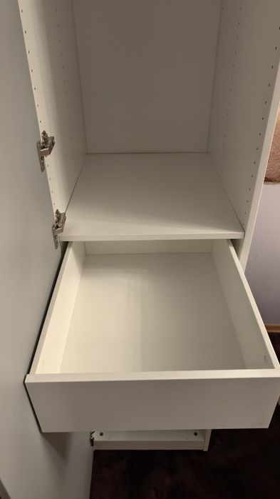 Ikea Pax Aheim - JAK NOWA Szafa, biała, llustro, 50x60x236 cm