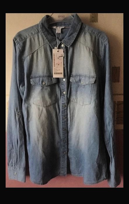 NEW YORKER Koszula Dżinsowa jeansowa bluzka Bawełna. Unisex NOWA zMETK