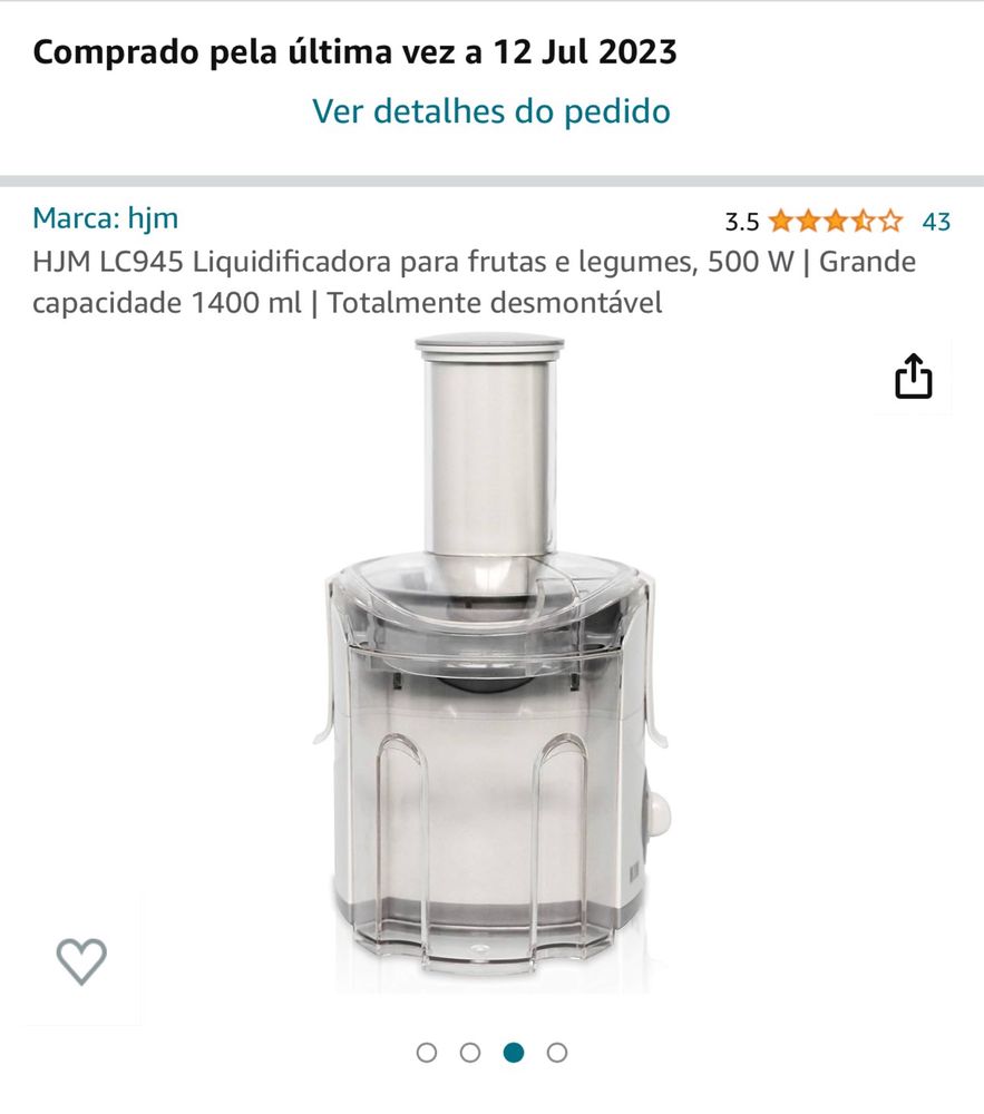 Liquidificadora como nova