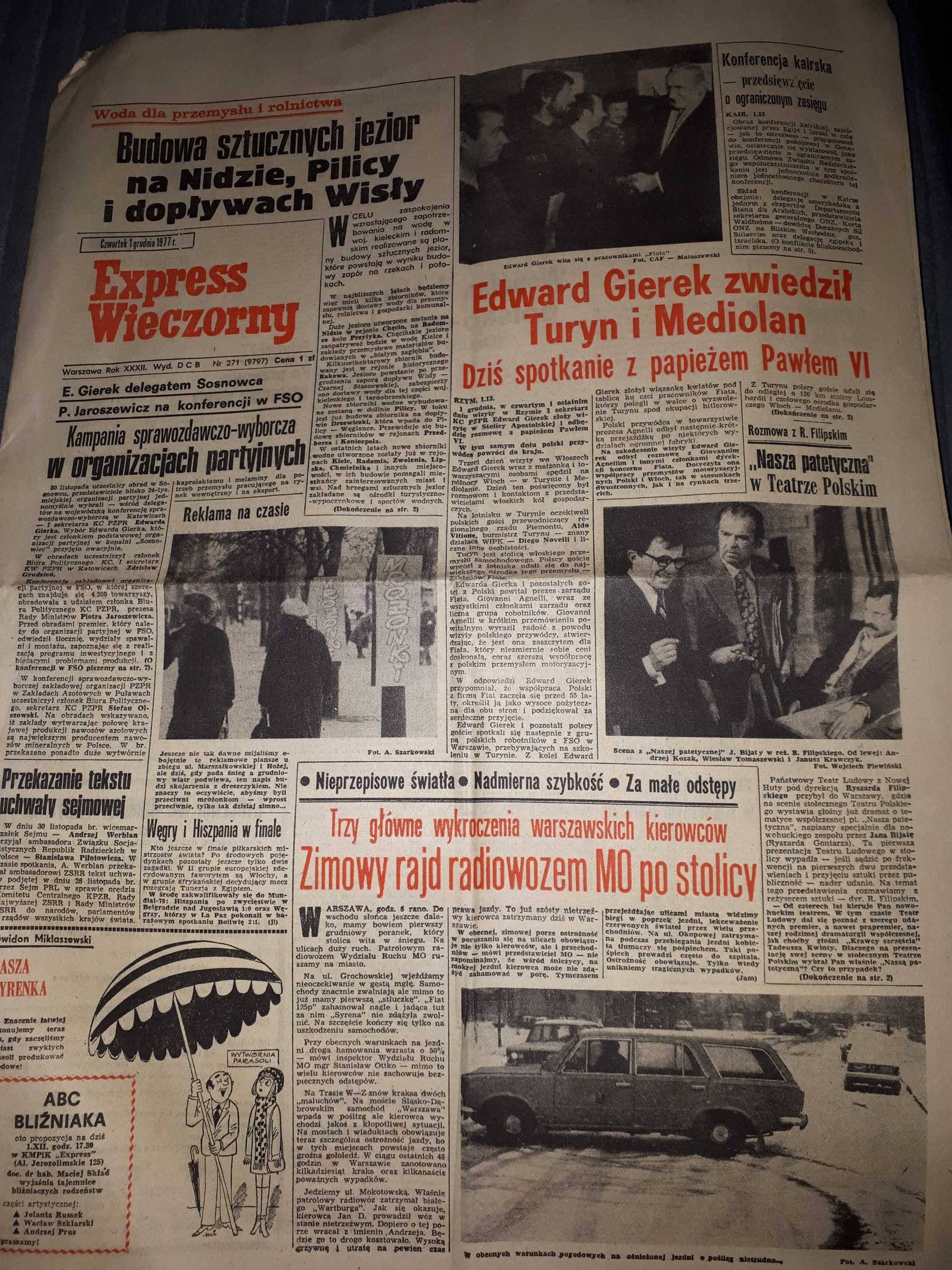 Express Wieczorny Czwartek 1 grudnia 1977 r.