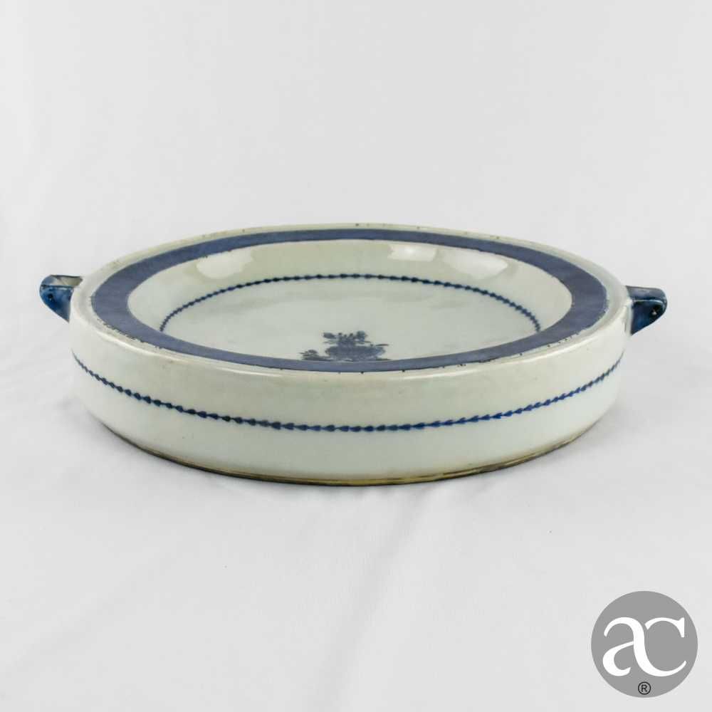 Prato grande "rechaud", porcelana da china, séc. XVIII Qianlong