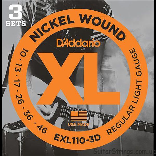 Струны D'Addario EXL110-10P Nickel Wound 10-46 1 set Оригинал, США