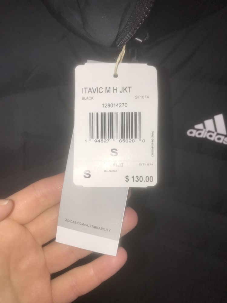 Куртка пуховик Adidas S нова оригінал