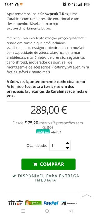 Pcp Snowpeak t-rex 5.5mm