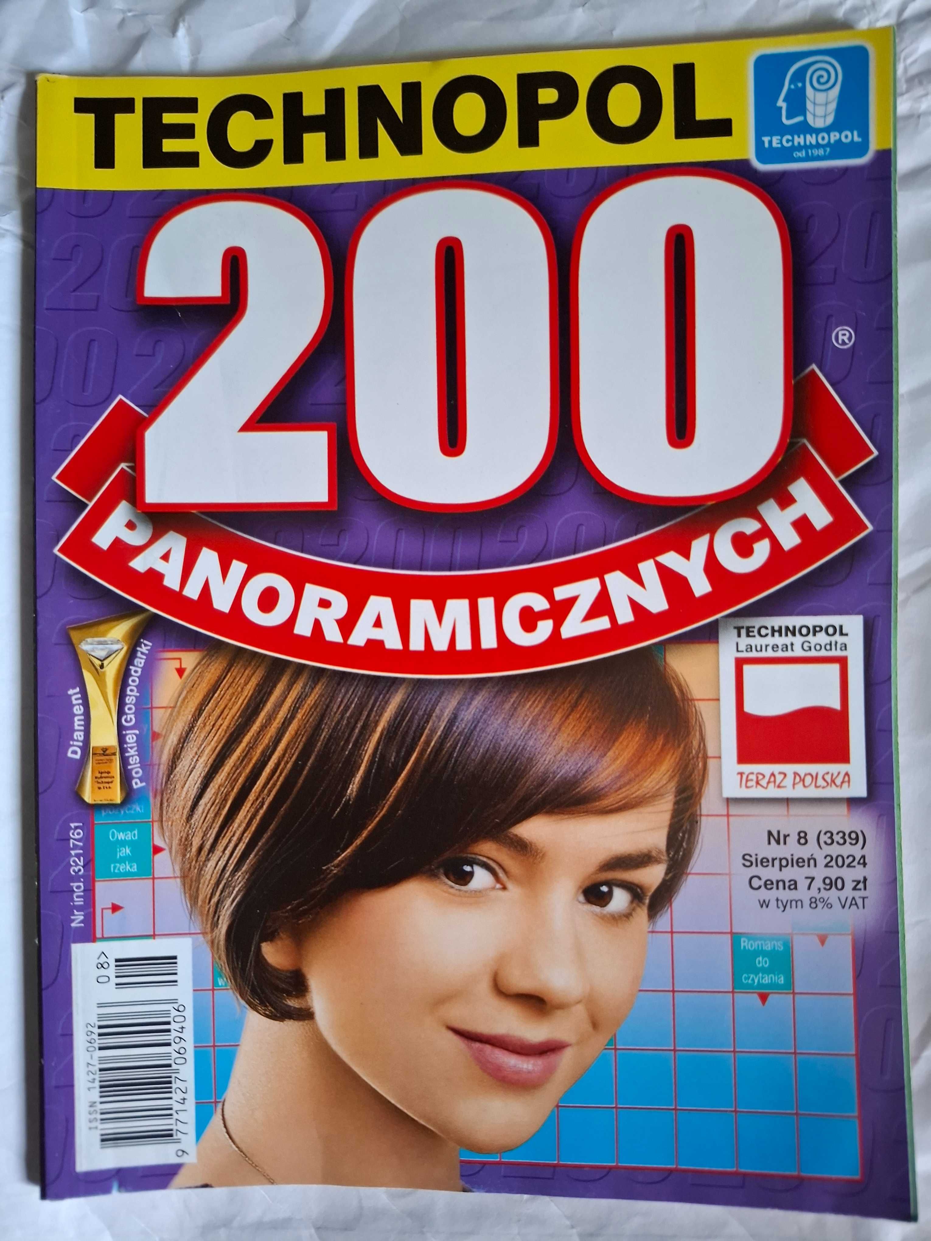 TECHNOPOL 200 PANORAMICZNYCH Krzyżówek Łamigłówek 2024 Sierpień Nr 8