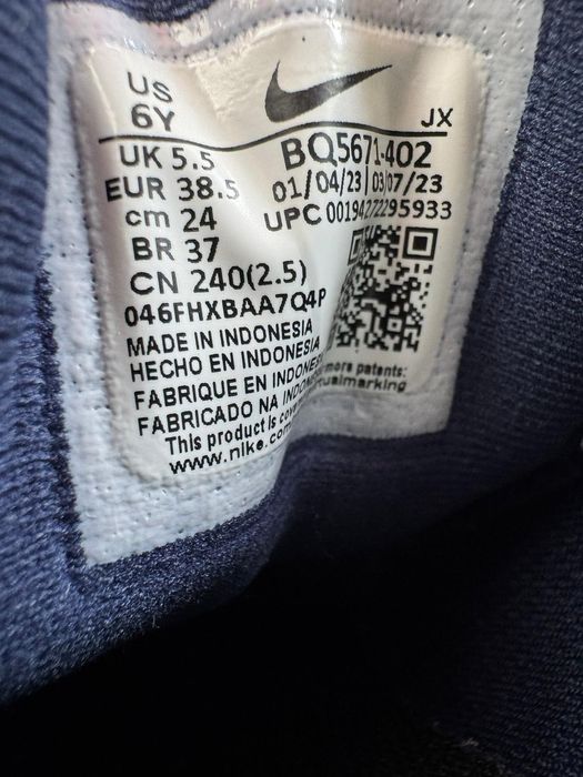 Nowe sneakersy NIKE REVOLUTION 5 (GS) granatowe 38,5