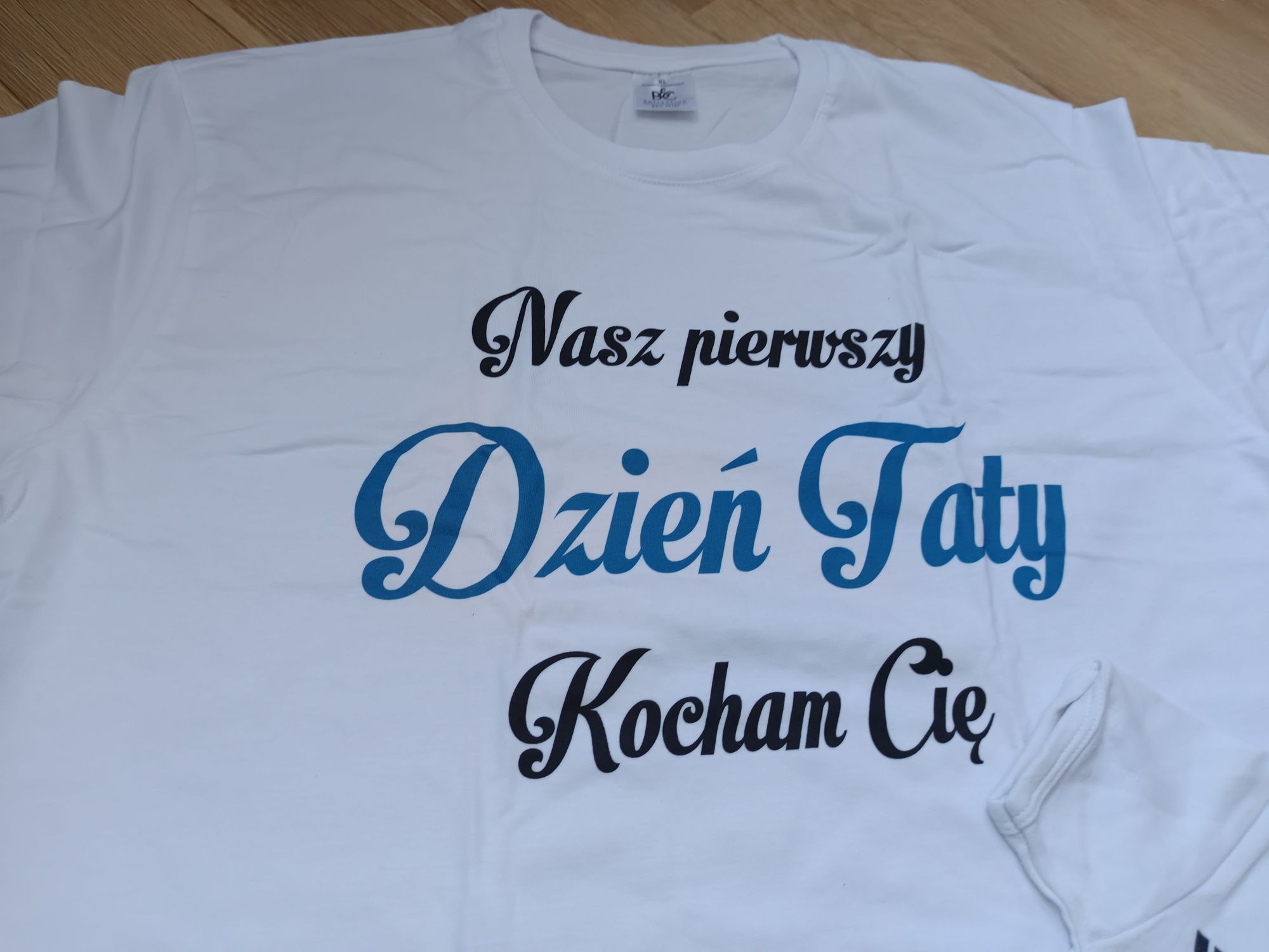 komplet dla taty Xl i syna 62 body założone wada na zdjęciu koszulka n