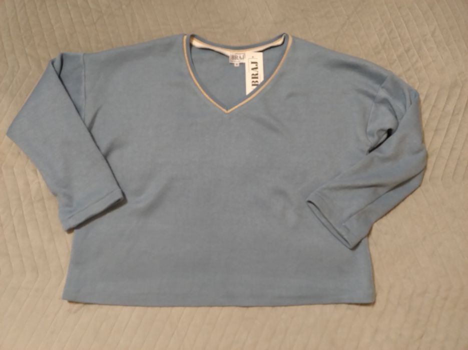 Nowa ciepła bluza sweter firmy Braj rozmiar 42 XL jasnoniebieski