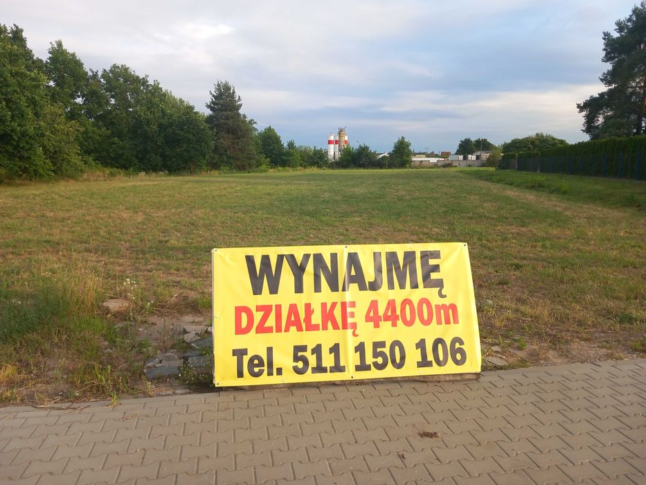 Wynajmę plac działkę  - Nowy Dwór Mazowiecki - ul.Okunin - 4400 m²