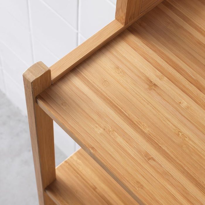 Zestaw regał bambusowy Ikea ragrund do łazienki