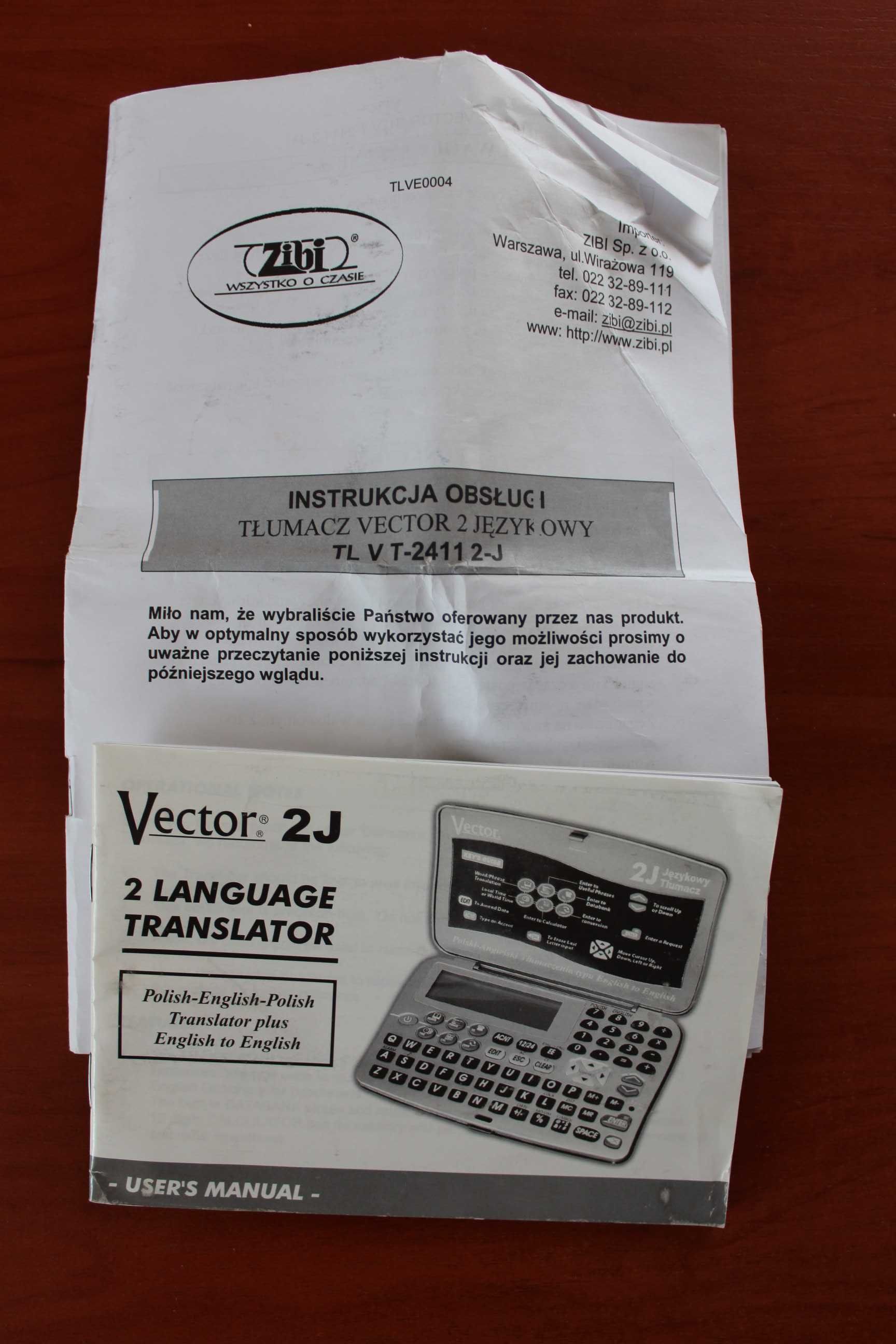 Kieszonowy tłumacz językowy Vector