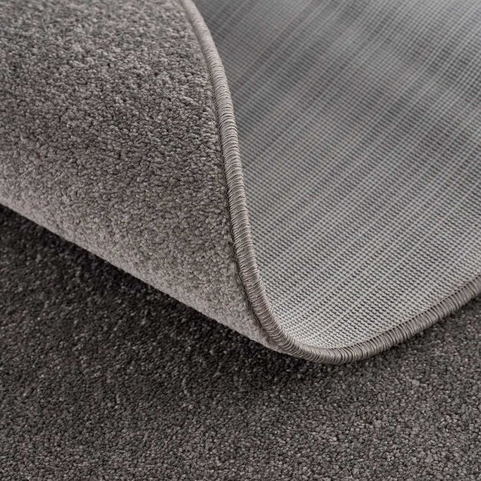 SANAT Dywan z krótkim włosiem 80 cm okrągły szary