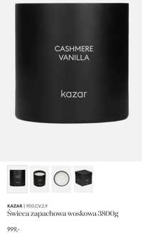 Świeca zapachowa woskowa Cashmere Vanilla firmy Kazar waga 3.8 Kg