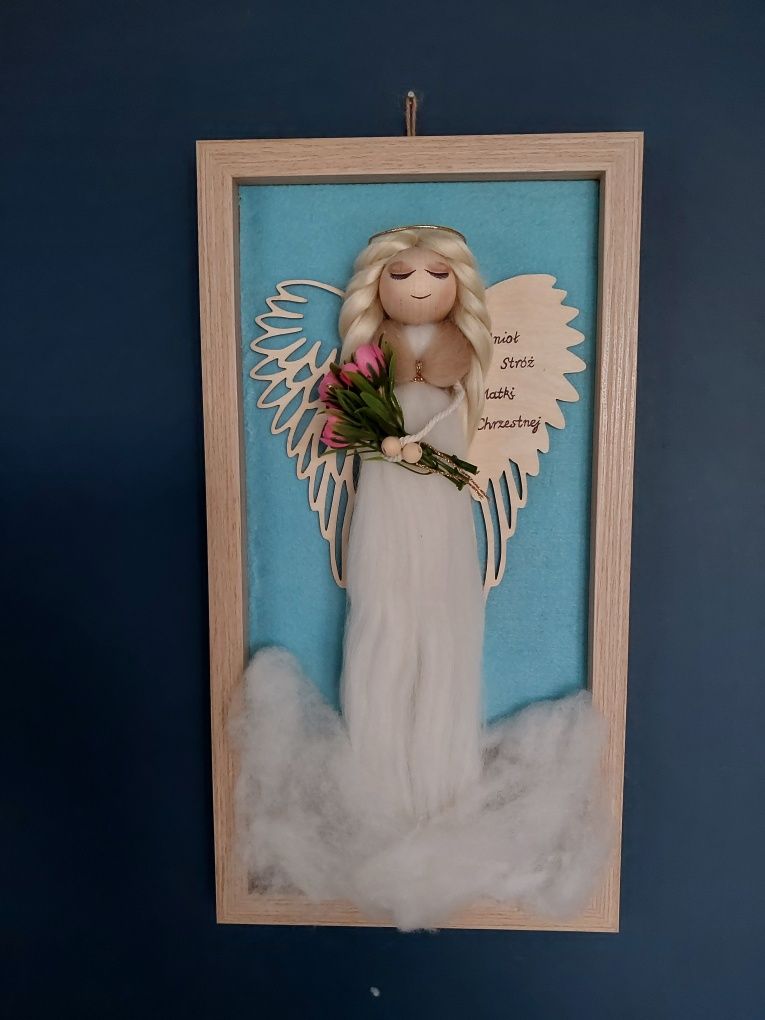 Ramka z Aniołem dla Matki Chrzestnej