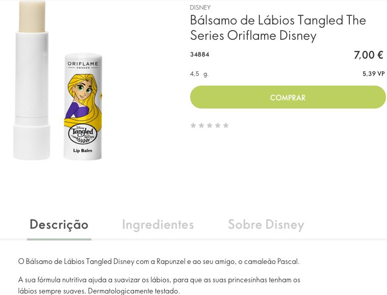 Bálsamo de Lábios Hidratante Tangled - Super Preço