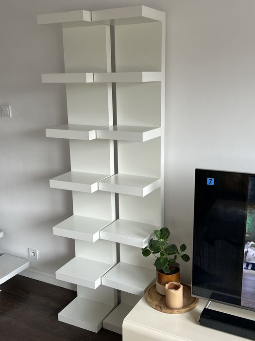 Dwie półki ścienne Ikea LACK