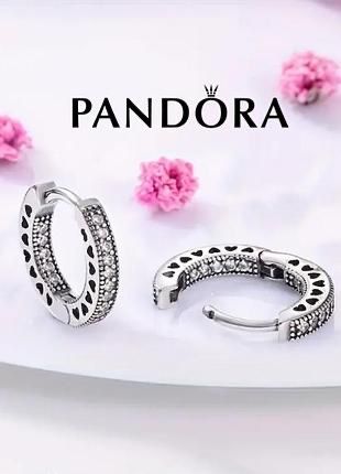 Сережки "Серця Pandora"
