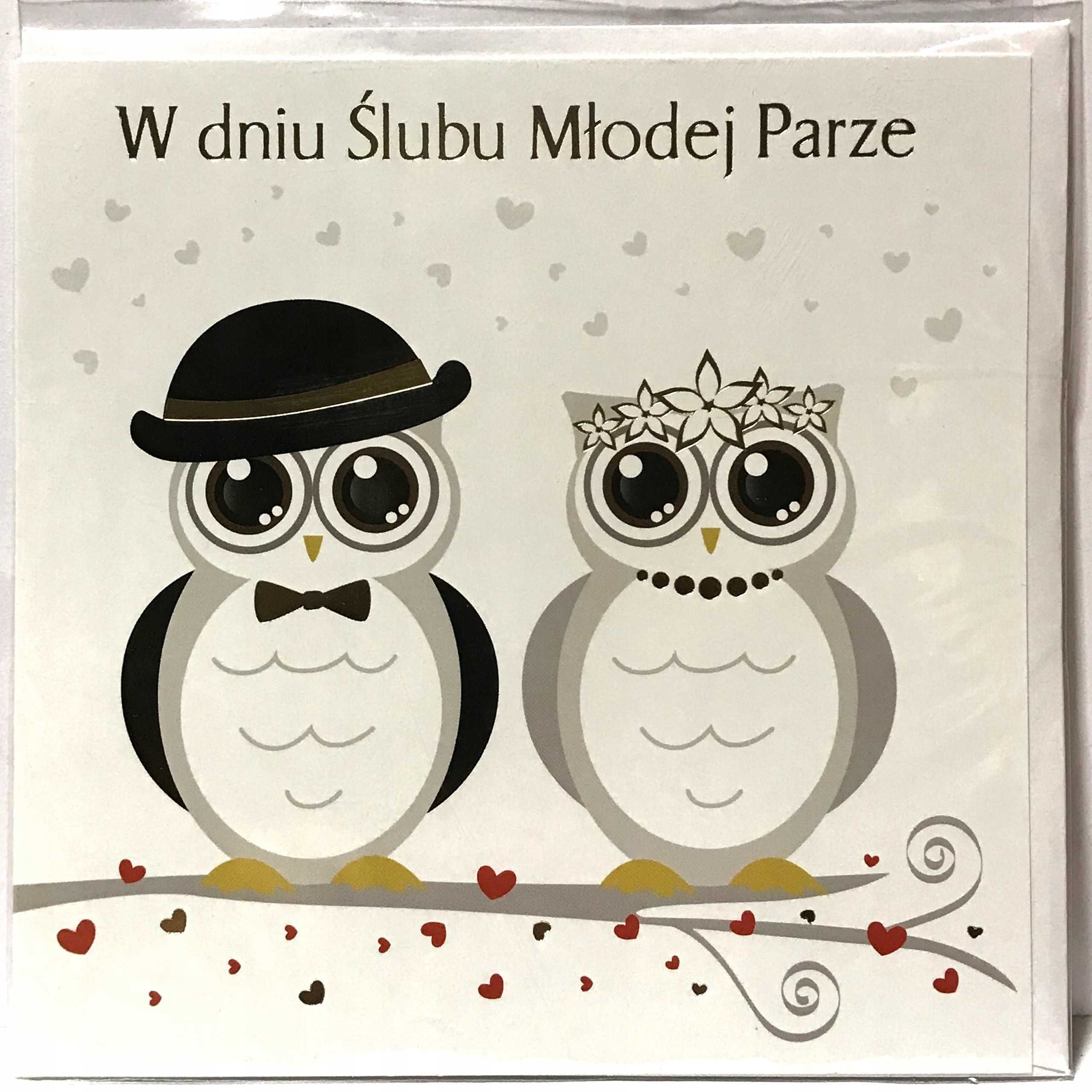 Kartka Ślub W Dniu Ślubu życzenia +koperta ślub ( wzór do wyboru