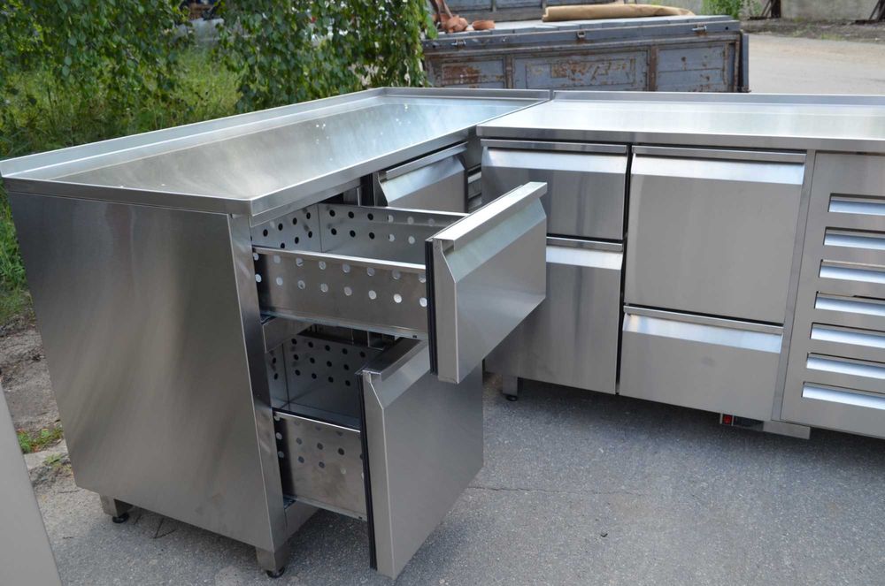 Холодильний стіл, саладетта з нержавіючої сталі