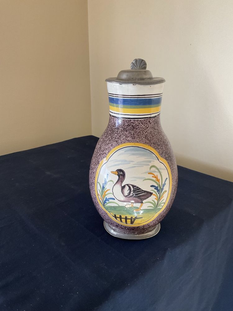 Caneca faianca tampa