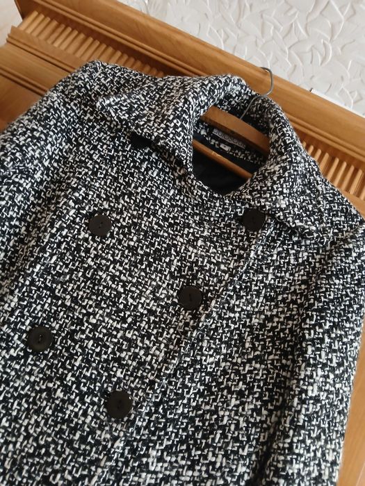 Płaszcz zimowy damski ocieplany melanż roz.M/38