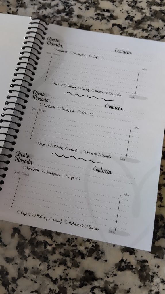 Caderno de encomendas