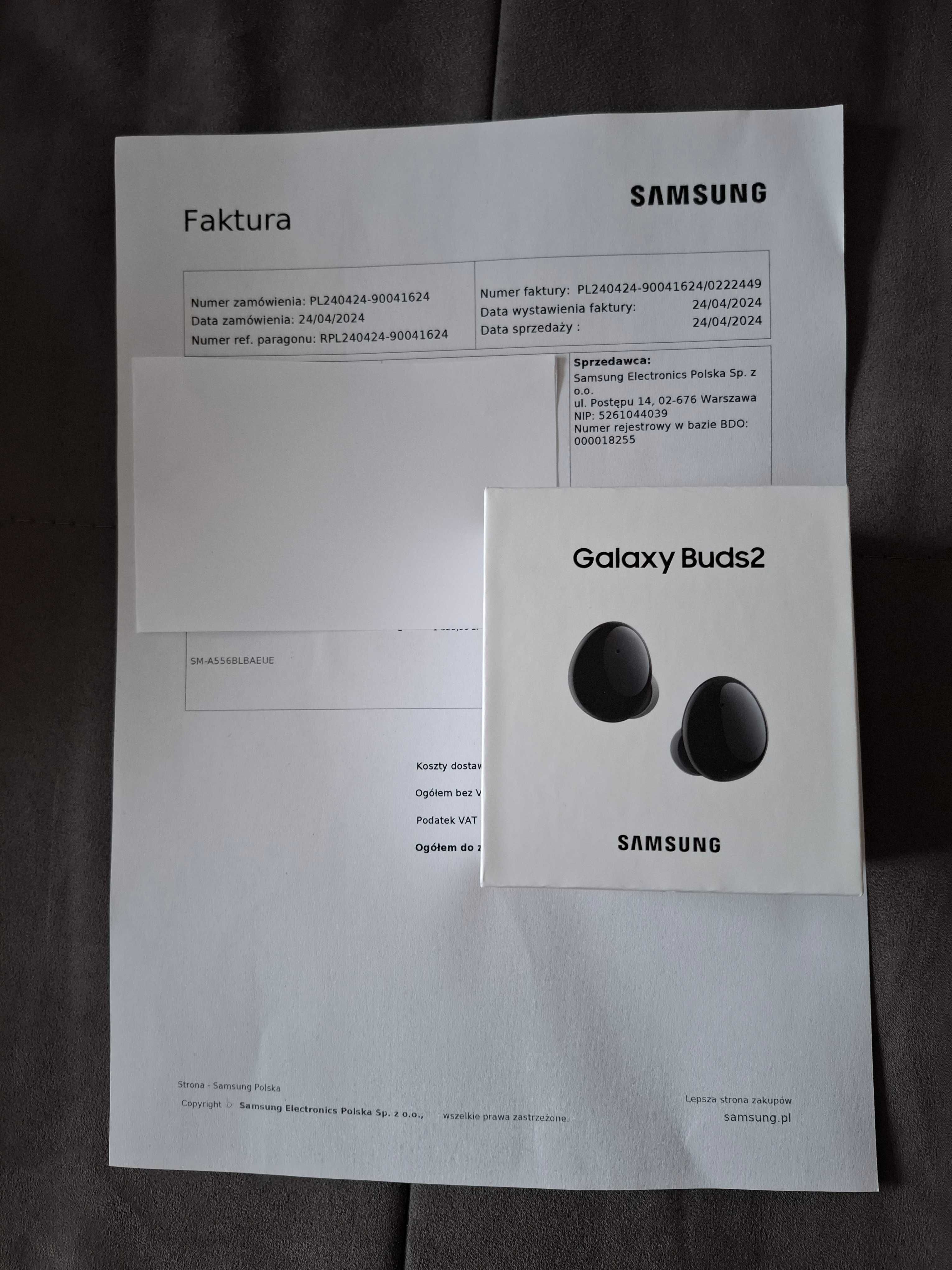 Słuchawki bezprzewodowe Samsung Galaxy Buds2 CZARNE