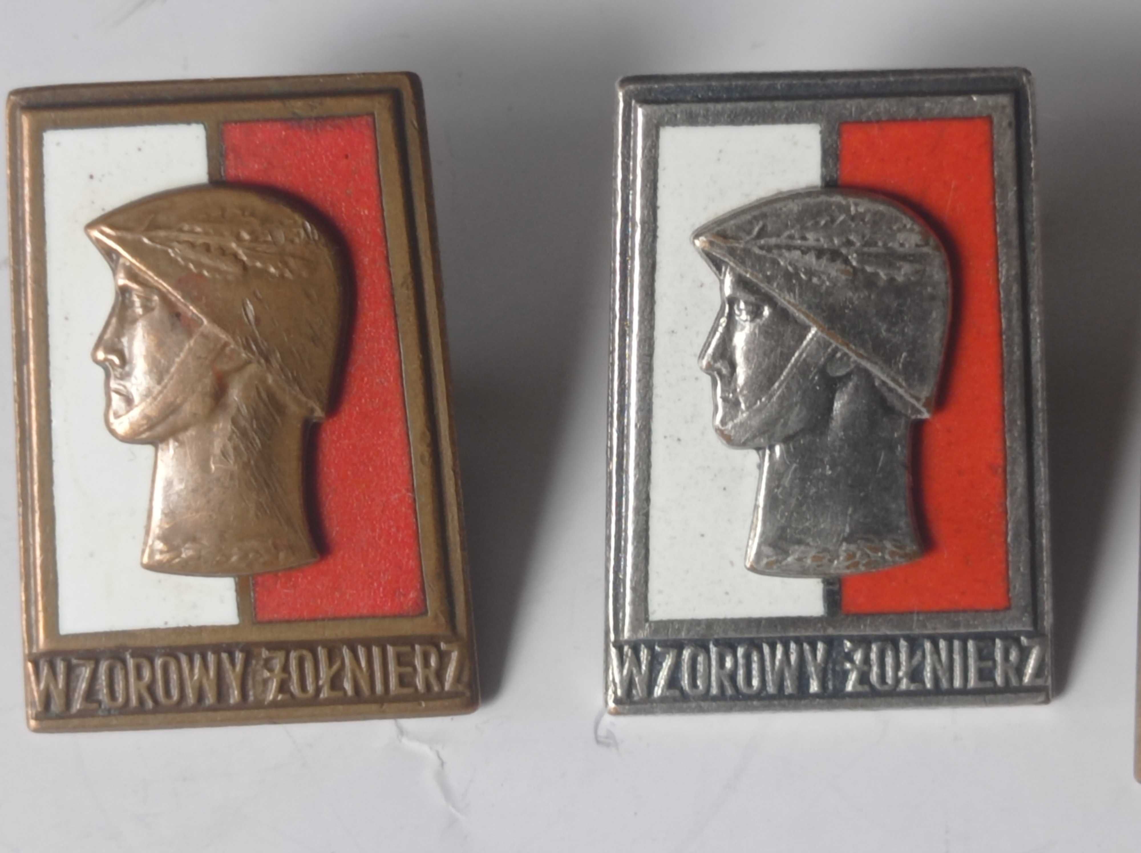 Wzorowy żołnierz x 3 - miniaturka 2 stopnia - oryginały -odznaki PRL.