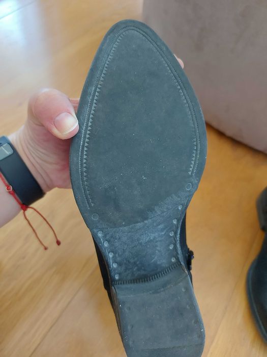 Bota texana, pele, pretas - nr 35