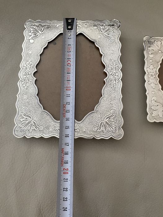 Conjunto de 2 molduras em prata muito antigas - 244gr de prata