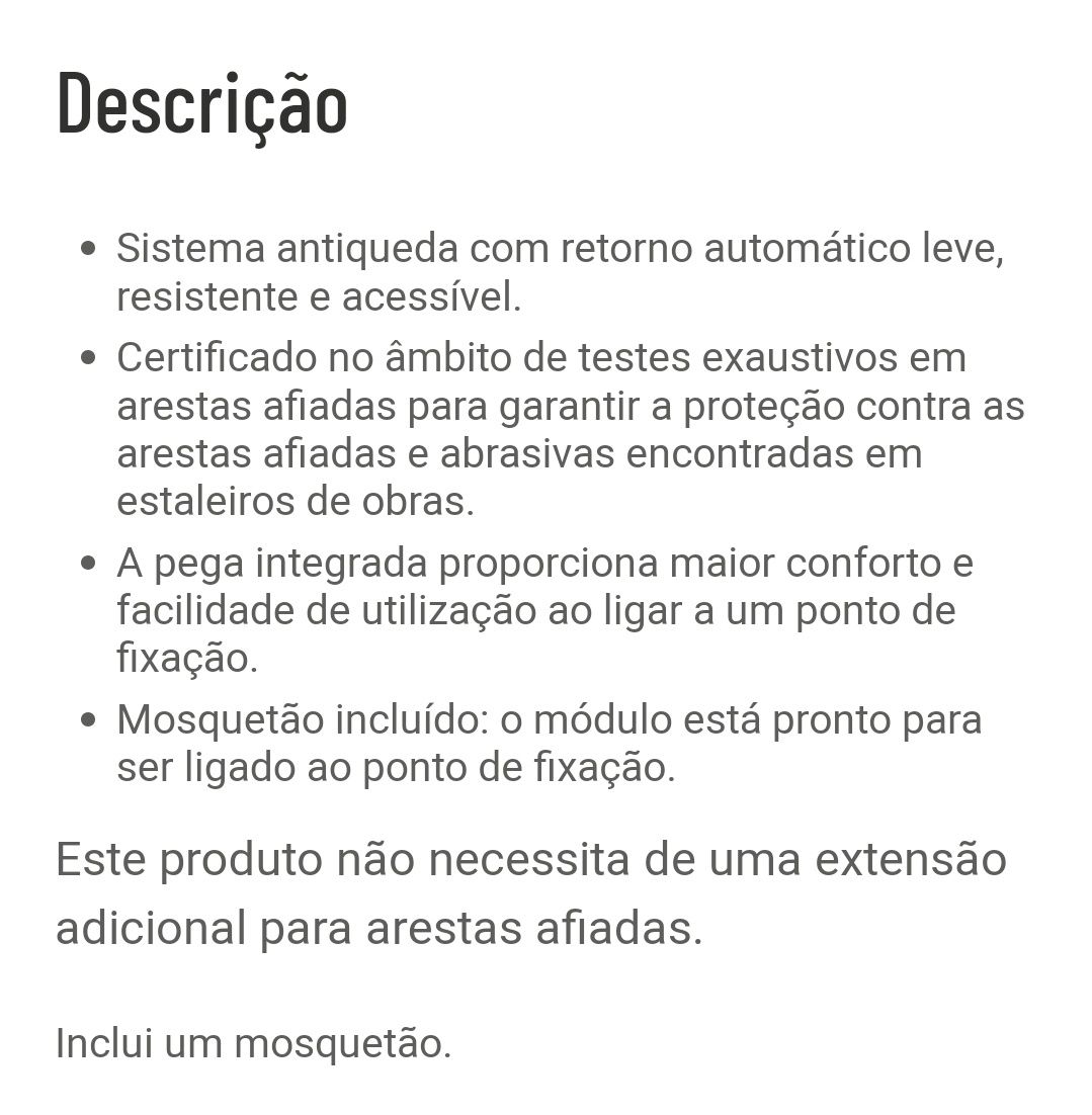 Sistema anti-queda com retorno automático