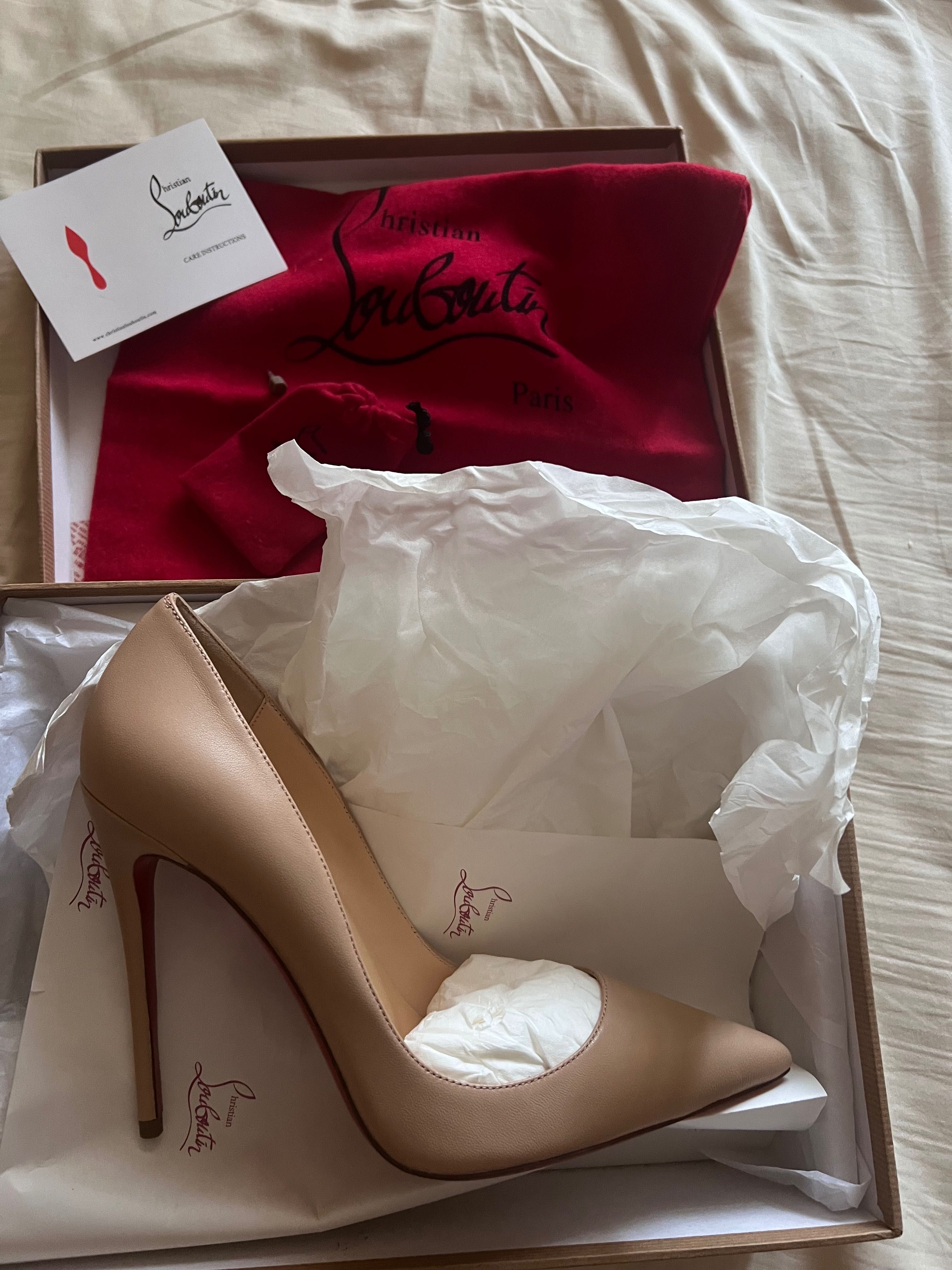 Туфлі на підборах  беж класика  Louboutin Лабутен