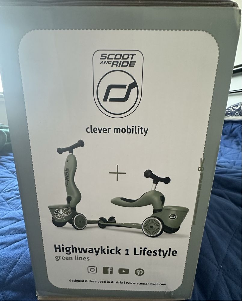 Scoot & Ride jeździk i hulajnoga ze schowkiem 2w1 Nowa Scoot and Ride