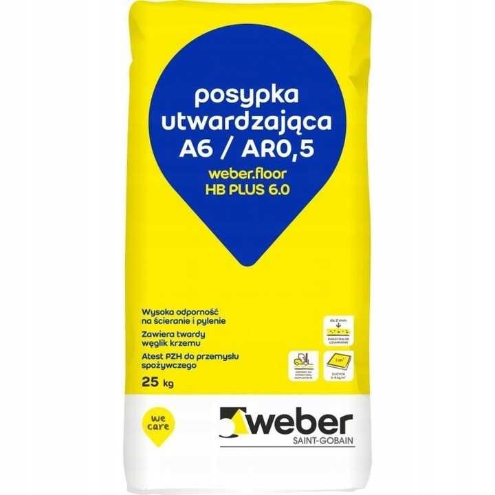 WEBER utwardzająca posypka, utwardzacz do posadzek betonu szary GRAFIT