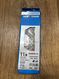 Цепь велосипедная велоцепь ланцюг Shimano 11s HG701 CN-HG701